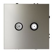 Розетка телевизионная встраиваемая VOLTUM S70 оконечная TV+SAT, (шелк)