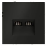 Розетка компьютерная встраиваемая VOLTUM S70 двойная RJ45+RJ45 кат.6, (черный матовый)