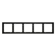 Рамка пластиковая VOLTUM S70 на 5 постов, (черный матовый)