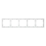 Рамка пластиковая VOLTUM S70 на 5 постов, (белый матовый)