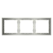 Рамка пластиковая VOLTUM S70 на 3 поста, (сталь)