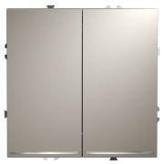 Проходной переключатель встраиваемый VOLTUM S70 двухклавишный с подсветкой 10А, (кашемир)