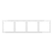 Рамка пластиковая VOLTUM S70 на 4 поста, (белый глянцевый)