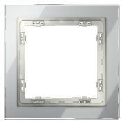 Рамка стеклянная VOLTUM S70 на 1 пост, (сталь, стекло)