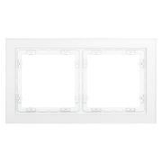 Рамка стеклянная VOLTUM S70 на 2 поста, (белый,матовый,стекло)