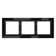 Рамка стеклянная VOLTUM S70 на 3 поста, (черный,стекло)
