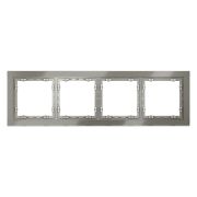 Рамка стеклянная VOLTUM S70 на 4 поста, (шелк, стекло)