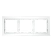 Рамка стеклянная VOLTUM S70 на 3 поста, (белый,матовый,стекло)
