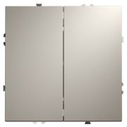 Выключатель с самовозвратом встраиваемый VOLTUM S70 двухклавишный 10А, (кашемир)