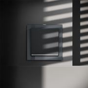 Выключатель встраиваемый VOLTUM S70 одноклавишный с подсветкой 10А, (графит)