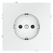 Розетка встраиваемая VOLTUM S70 с заземлением и защитными шторками, 16А, (белый матовый)