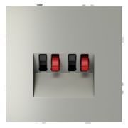 Розетка акустическая встраиваемая VOLTUM S70 4-местная, (сталь)