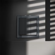 Выключатель встраиваемый VOLTUM S70 трехклавишный 10А, (графит)