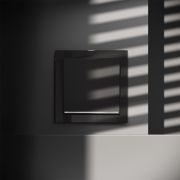 Выключатель встраиваемый VOLTUM S70 одноклавишный с подсветкой 10А, (черный матовый)