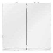 Выключатель встраиваемый VOLTUM S70 двухклавишный с подсветкой 10А, (белый матовый)