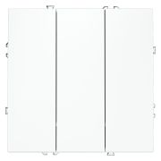 Выключатель встраиваемый VOLTUM S70 трехклавишный 10А, (белый матовый)