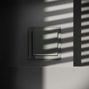 Выключатель встраиваемый VOLTUM S70 одноклавишный с подсветкой 10А, (титан)