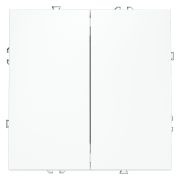 Проходной переключатель встраиваемый VOLTUM S70 двухклавишный 10А, (белый матовый)