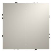 Выключатель встраиваемый VOLTUM S70 двухклавишный 10А, (кашемир)