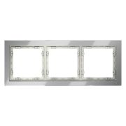 Рамка стеклянная VOLTUM S70 на 3 поста, (сталь, стекло)