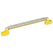 Шина PE «земля» ШНИ-6х9-24-У2-Ж на двух угловых изоляторах IEK YNN10-69-24C2-K05