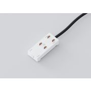 Коннектор для трековой системы SLIMLINE, 220V, White, 25x45x20mm (провод L370mm)