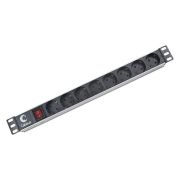 Блок евророзеток для 19дюйм шкафов 10А PDU-8P 8 розеток CABEUS 2402c