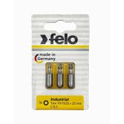 Бита TX10/TX15/TX20 25мм Industrial (блист.3шт) FELO 02693116