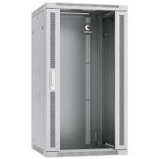Шкаф телекоммуникационный настенный разобранный SH-05F-22U60/60-R 19дюйм 22U 600х600х1082мм дверь стекло сер. (RAL 7035) Cabeus 10742c