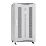Шкаф монтажный телекоммуникационный напольн. ND-05C-22U60/80 19дюйм 22U 600х800х1166мм для распределит. и серверн. оборудования; передн. и задн. перфорир. двери ручка с замком RAL 7035 сер. Cabeus 7223c