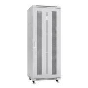 Шкаф монтажный телекоммуникационный напольн. ND-05C-32U60/80 19дюйм 32U 600х800х1610мм для распределит. и серверн. оборудования; передн. и задн. перфорир. двери ручка с замком RAL 7035 сер. Cabeus 7225c