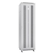 Шкаф монтажный телекоммуникационный напольн. ND-05C-42U60/100 19дюйм 42U 600х1000х2055мм для распределит. и серверн. оборудования; передн. и задн. перфорир. двери ручка с замком RAL 7035 сер. Cabeus 7205c