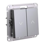 Выключатель для жалюзи 2-кл. AtlasDesign 10А механизм сталь SE ATN000919