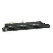 Патч-панель PL-50-TEL-Dual IDC 19дюйм (1U) 50 портов RJ-45 Dual IDC (телефонная раскладка) Cabeus 7003c