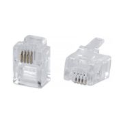 Коннектор телефонный неэкранир. RJ-11/RJ-12 6P4C Cabeus 7012c