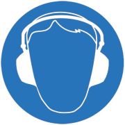 Знак М 03 «Работать в защитных наушниках» ф200мм пластик EKF pn-m-03