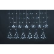 Гирлянда светодиодная «Бахрома» «Звезды и елочки» 95 124 NGF-D033-02 2.5х1м CW IP20 Navigator 95124