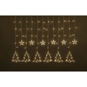 Гирлянда светодиодная «Бахрома» «Звезды и елочки» 95 006 NGF-D033-01 2.5х1м WW IP20 Navigator 95006