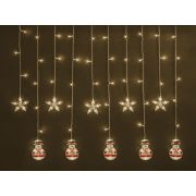 Гирлянда светодиодная «Бахрома» «Звезды и снеговики» 95 024 NGF-D037-01 3х0.6м WW IP20 Navigator 95024