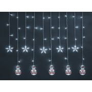 Гирлянда светодиодная «Бахрома» «Звезды и снеговики» 95 025 NGF-D037-02 3х0.6м CW IP20 Navigator 95025