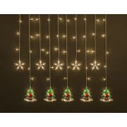 Гирлянда светодиодная «Бахрома» «Звезды и елки» 95 027 NGF-D037-04 3х0.6м WW IP20 Navigator 95027