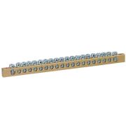 Шина NO-122-09 PEN земля-ноль 6х9мм 20/2 латунная с креплениями по краям Эра Б0047223