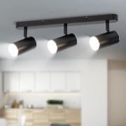 Светильник OL35-3 BK MR16 GU10 IP20 настенно-потолочный спот черн. хром ЭРА Б0056366