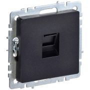 Розетка компьютерная СП RJ45 кат.6 BRITE РК11-БрЧ механизм черн. IEK BR-K10-2-K02