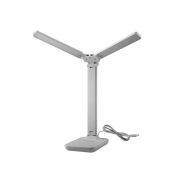 Светильник светодиодный настольный UF-819 C01 12Вт 6000К 3 ур. яркости 2 плафона кожа бел. Ultraflash 15163