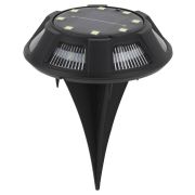 Светильник светодиодный ERAST024-01 «Таблетка» уличный на солнечн. батарее подсветка сталь пластик d11см ЭРА Б0057662