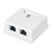 Розетка компьютерная 2-м ОП WS-8P8C-Cat.6-SH-2 RJ45 (8P8C) кат.6 экранир. Dual IDC Cabeus 7989c