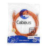 Патч-корд U/UTP кат.5E PC-UTP-RJ45-Cat.5e-2m-OR 2xRJ45/8p8c неэкранир. PVC 2м оранж. Cabeus 7680c
