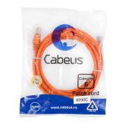 Патч-корд U/UTP кат.6 PC-UTP-RJ45-Cat.6-2m-OR 2xRJ45/8p8c неэкранир. PVC 2м оранж. Cabeus 8700c