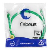 Патч-корд U/UTP кат.5E PC-UTP-RJ45-Cat.5e-1.5m-GN 2xRJ45/8p8c неэкранир. PVC 1.5м зел. Cabeus 7692c